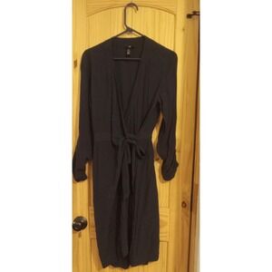 H&M Woman Gorgeous Midi Dress  Tie Waist  Tab button sleeves‎ Size 6 EUC